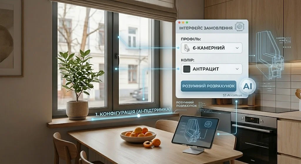 Інтерфейс розрахунку вікон ST-AI