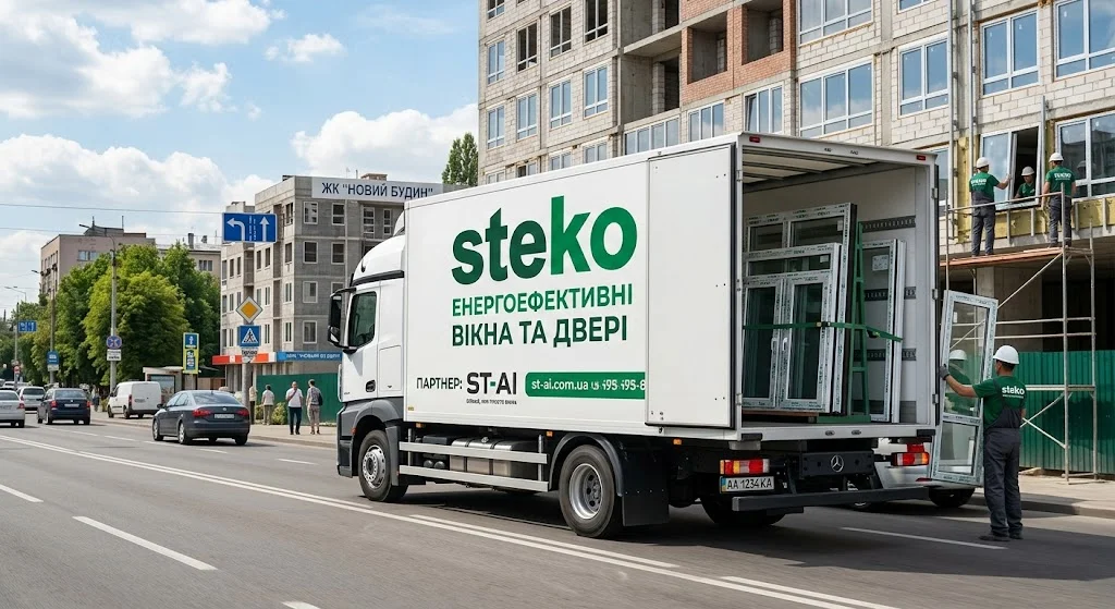 Вантажний автомобіль для доставки вікон Steko